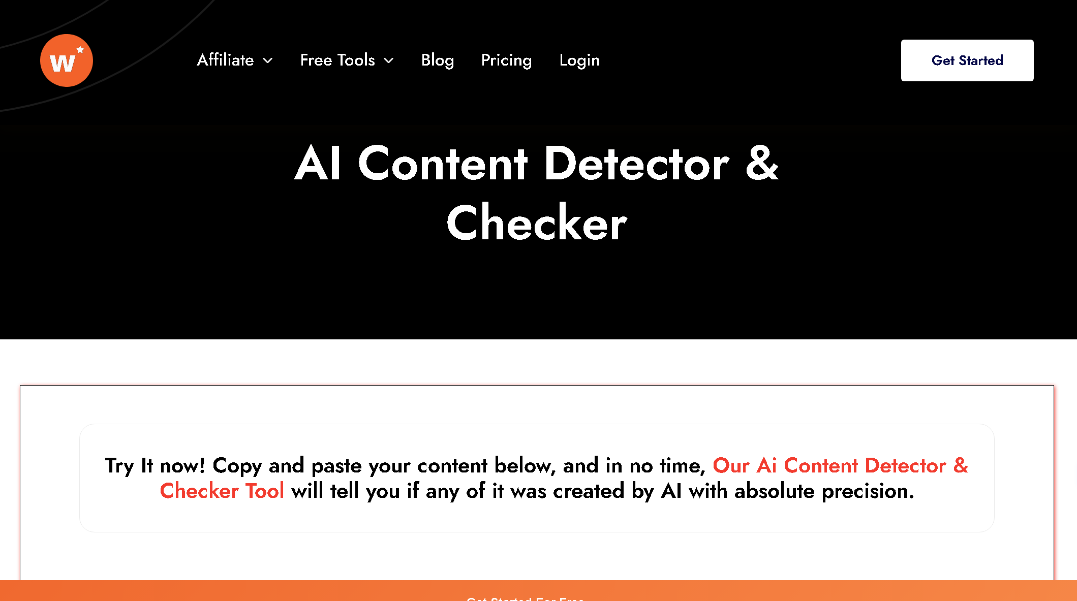 Writecream AI Content Detector